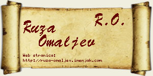 Ruža Omaljev vizit kartica